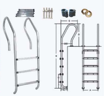 SF215 Zwembadladder van roestvrij staal