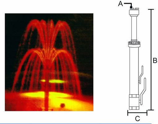 Roestvrij staal de Hoofden van de de Fonteinnevel van 2 Lagencherry blossom fountain nozzle water
