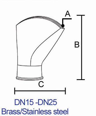 van de het Messingsvijver van 30m3/H 1,5“ Dansende de Fonteinpijpen