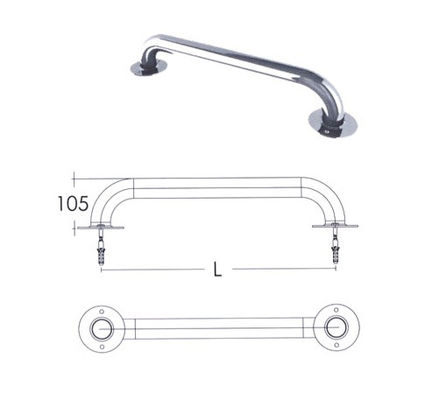 SS304 de Greepspoor van het muur rechtstreeks 1.0mm Zwembad
