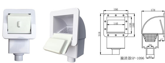 Witte Slimme 1,5“ de Schuimspaan van de Zwembadmuur