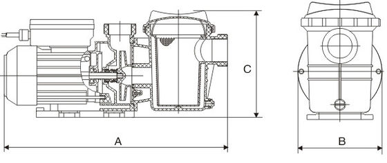 0.35Hp de Pompen van de Zwembadfontein