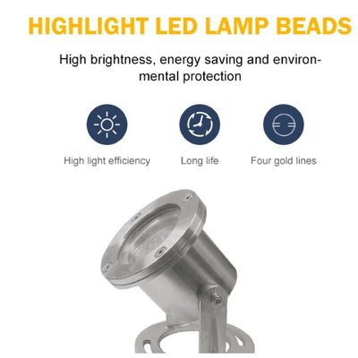 Roestvrij staalip68 DMX RGB LEIDEN Onderwaterfonteinlicht